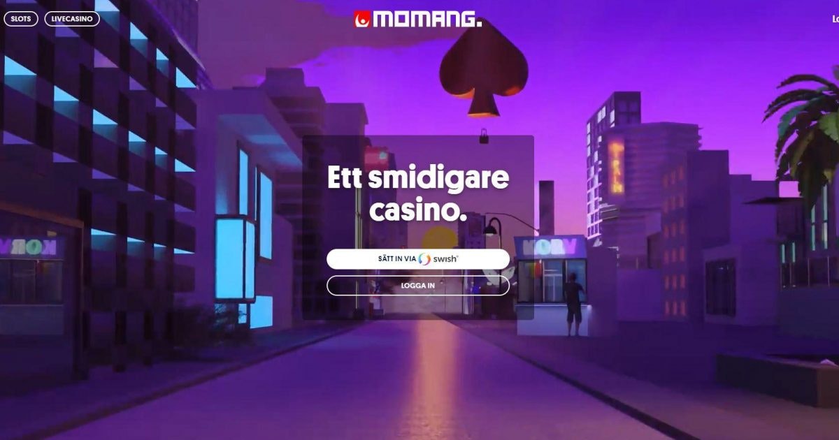 Momang Casino recension – skärmbild från casinots sajt
