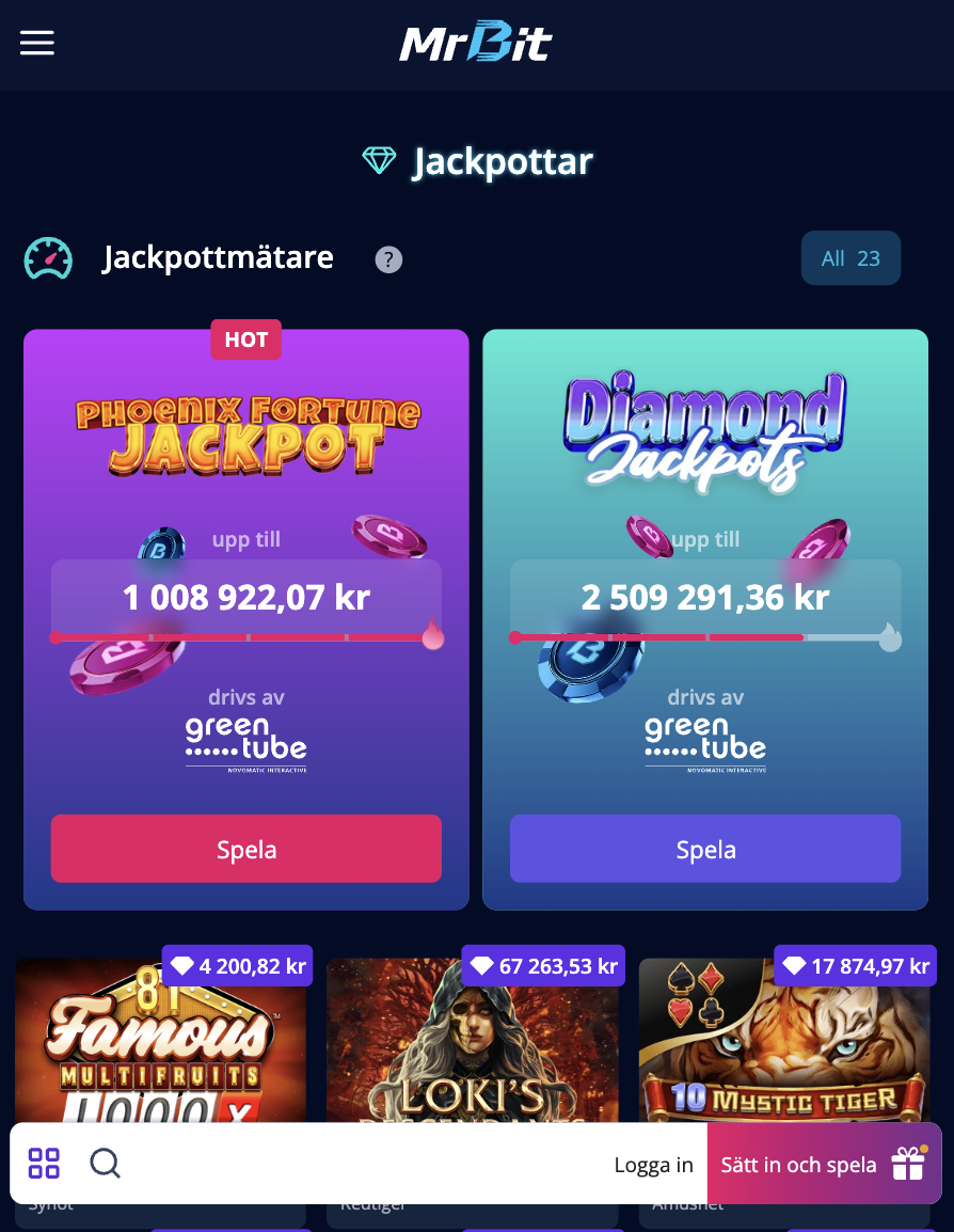Mr Bit casino online med retro-tema och svensk licens