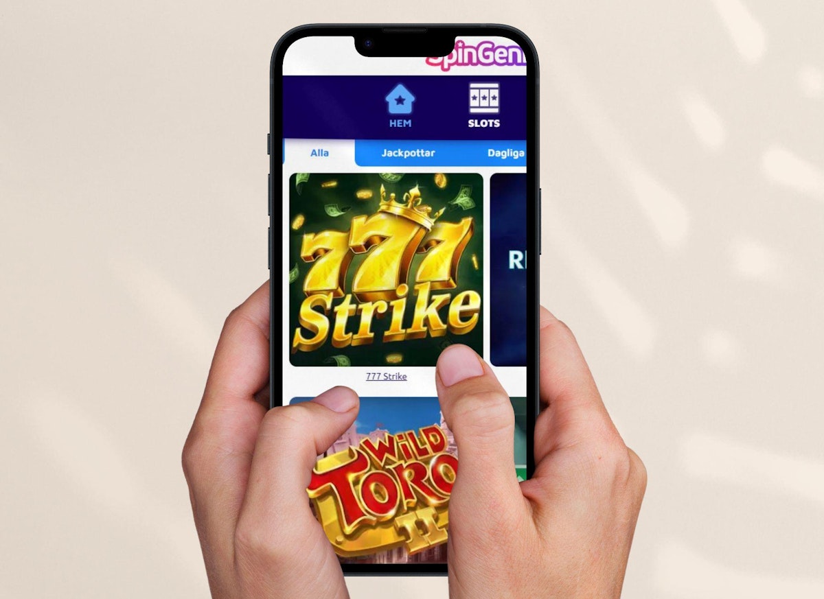 Spin Genie Casino – skärmbild från casinots sajt