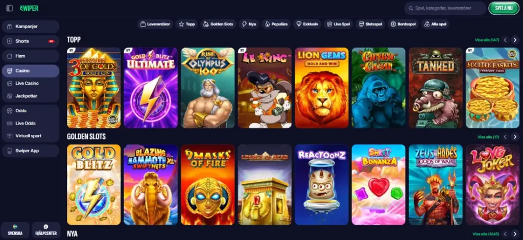 Swiper Logotyp – nytt casino utan svensk licens
