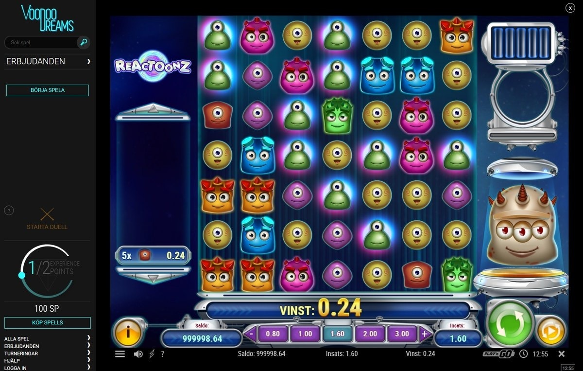 Voodoo Dreams – skärmbild från casinots sajt